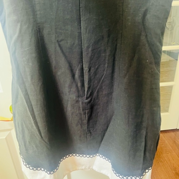 Vince Camuto size 10 Elegant Black and White Women's linen sleeveless Dress - Picture 6 of 6